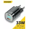 Зарядний пристрій Essager 33W GaN III PD USB-C USB-A з дисплеєм Блок живлення Зарядка 33 Вт USB C